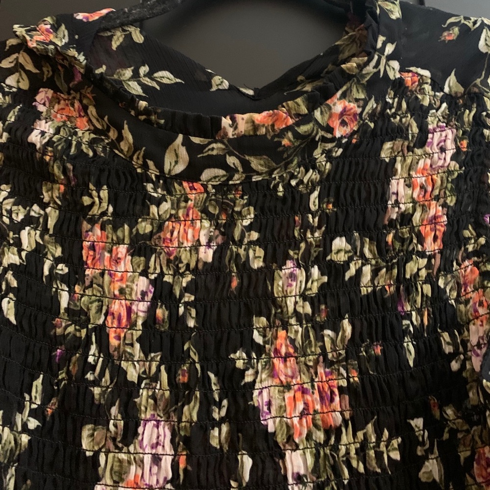 BLACK FLORAL DRESS - Picture 5 of 7